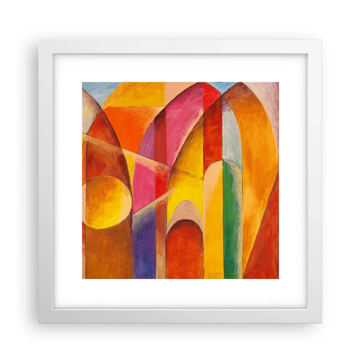 Affiche dans un cadre blanc - Poster - Cathédrale du soleil - 30x30 cm