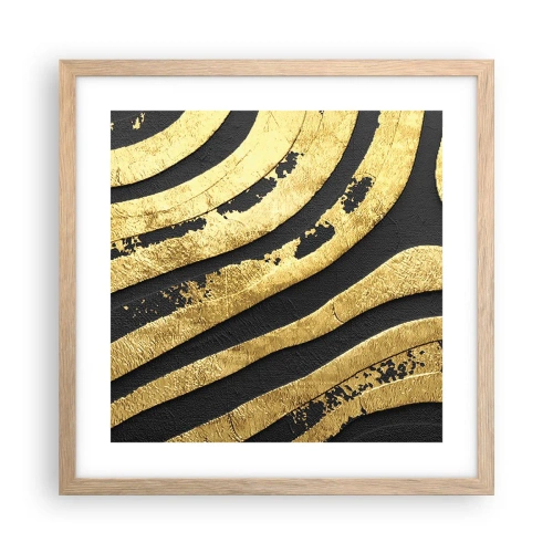 Affiche dans un chêne clair - Poster - Tout coule - 40x40 cm