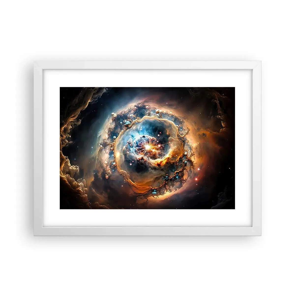 Affiche dans un cadre blanc - Poster - Le début - 40x30 cm