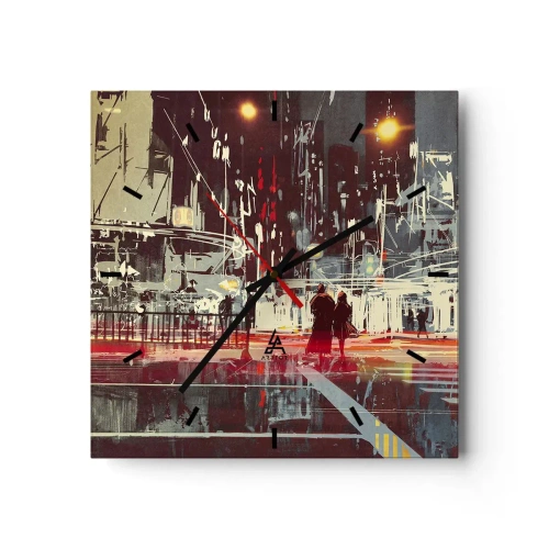 Horloge murale - Pendule murale - Une grande traversée de ville - 40x40 cm