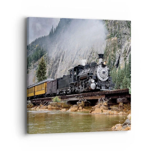 Impression sur toile - Image sur toile - Et lui jusqu'où? Jusqu'où? - 40x40 cm