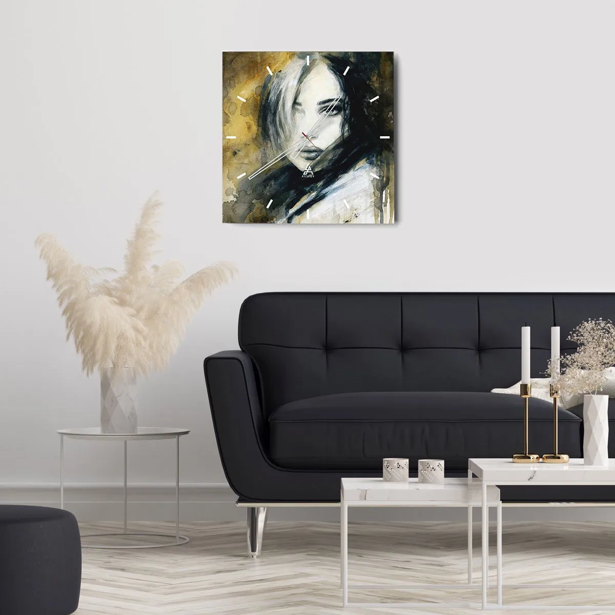 Horloge murale - Pendule murale - plutôt innocente ou sensuelle ? - 40x40 cm