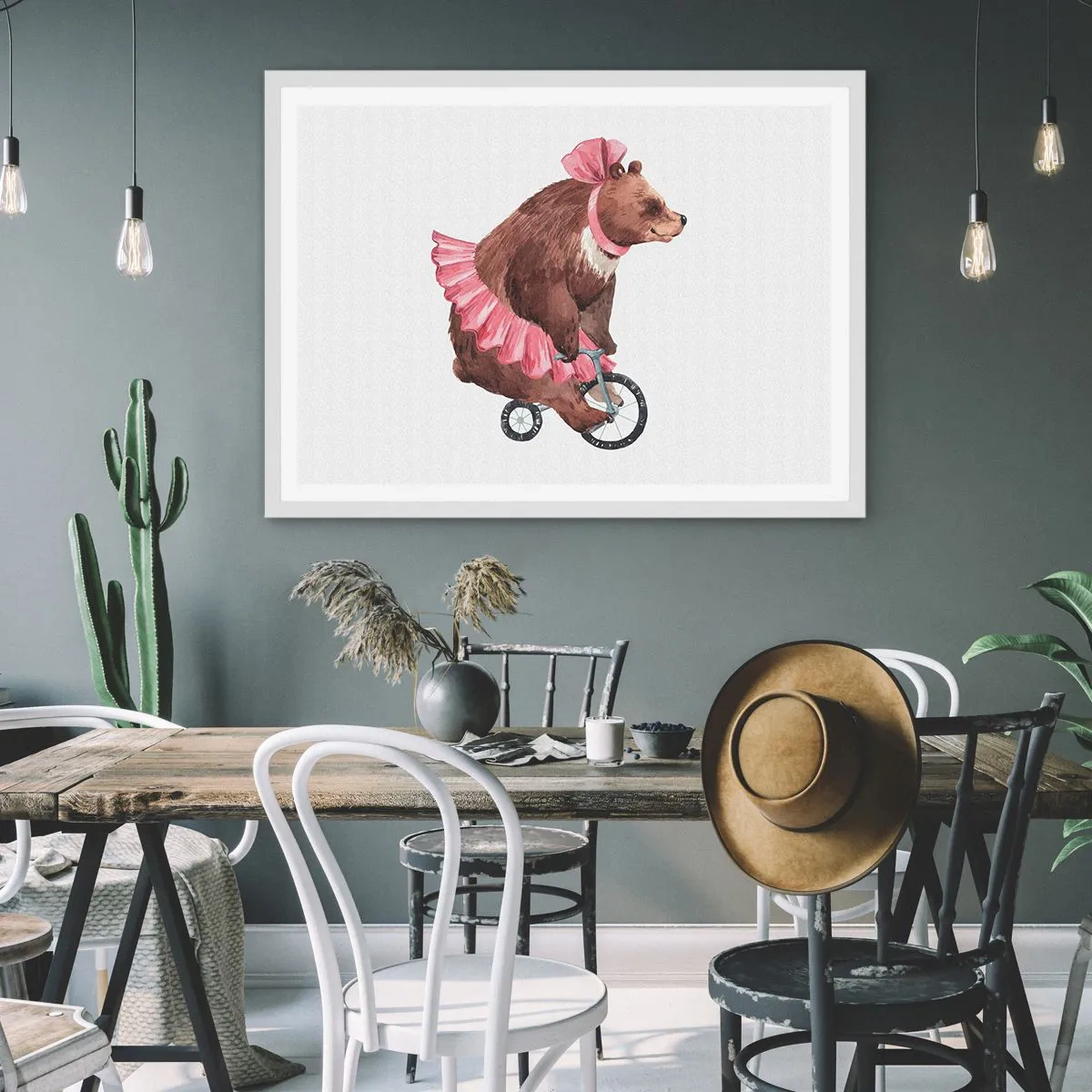 Affiche dans un cadre blanc - Poster - Quel cirque ! - 91x61 cm