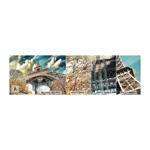 Échantillon De Papier Peint Standard Eco - Et en automne à Paris... - Ville, Paris, tour Eiffel - 100x30 cm