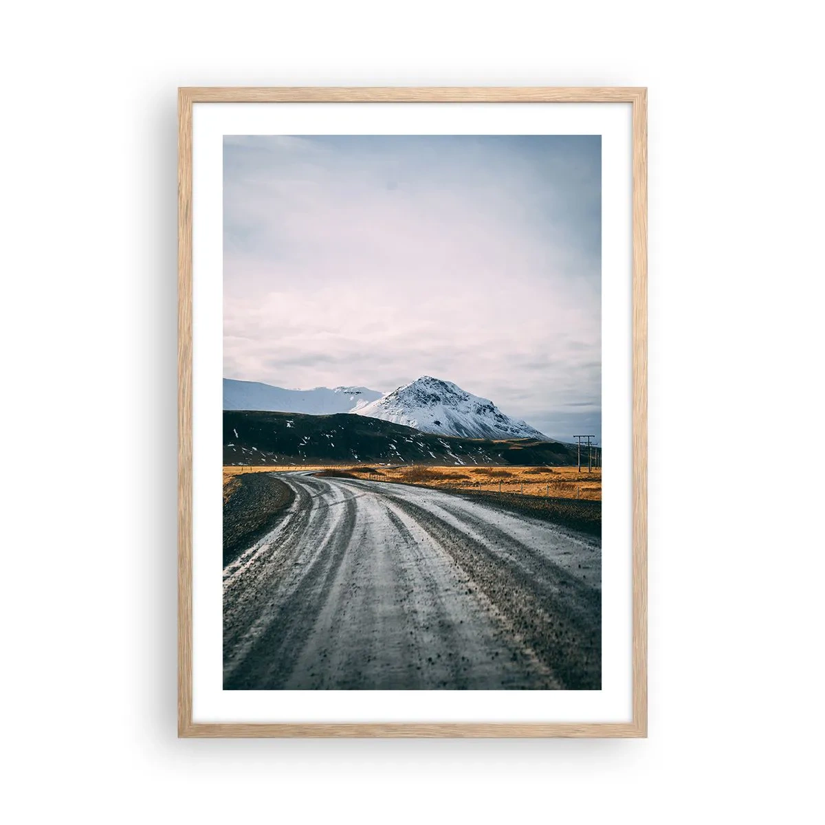 Affiche dans un chêne clair - Poster - Dans un climat islandais - 50x70 cm