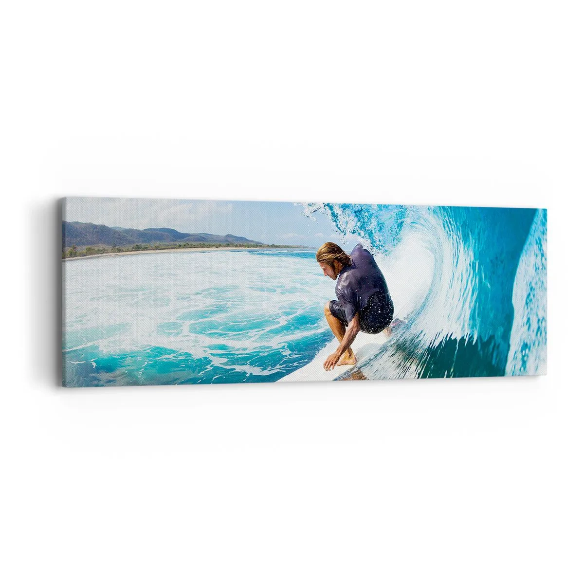 Impression sur toile - Image sur toile - Danse avec les vagues - 90x30 cm