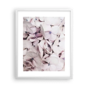 Affiche dans un cadre blanc - Poster - Dans un flot de fleurs - 40x50 cm