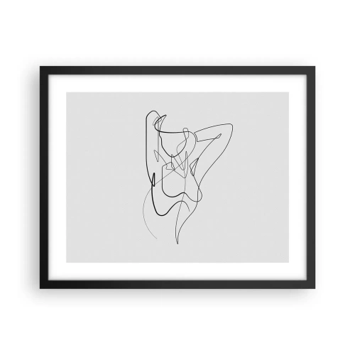 Affiche dans un cadre noir - Poster - Vraiment, tu es comme ça... - 50x40 cm