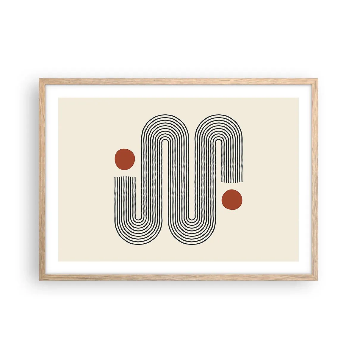 Affiche dans un chêne clair - Poster - Du début à la fin - 70x50 cm