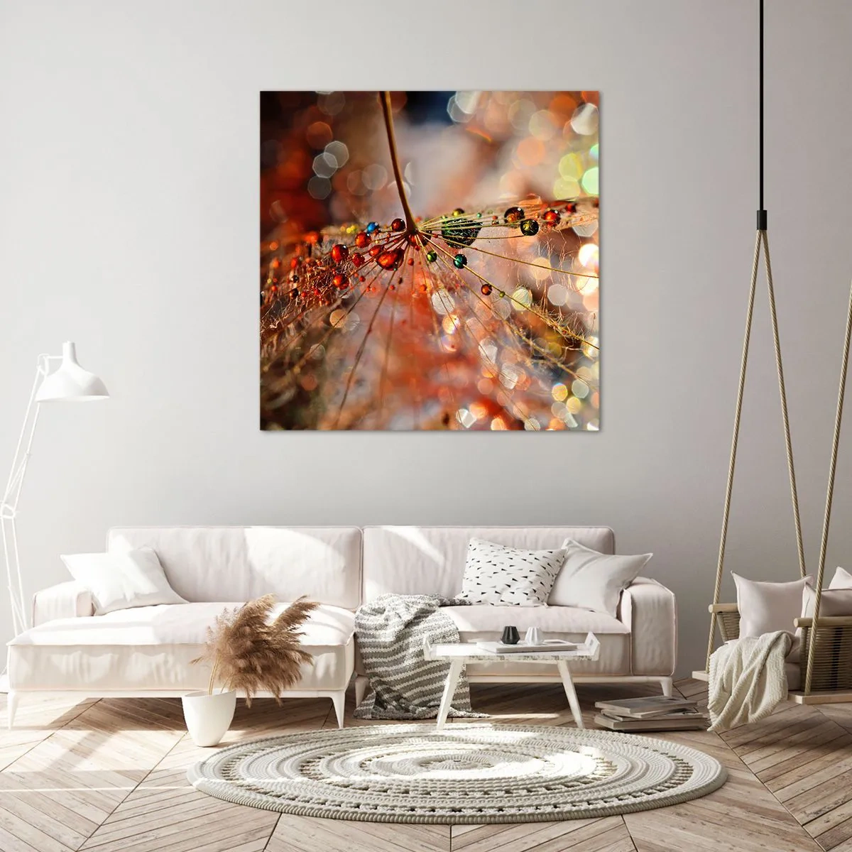 Impression sur toile - Image sur toile - Enfilé sur un fil d'araignée - 30x30 cm