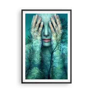 Affiche dans un cadre noir - Poster - immergé dans l'azur - 61x91 cm