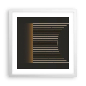 Affiche dans un cadre blanc - Poster - Explorez les ténèbres - 40x40 cm