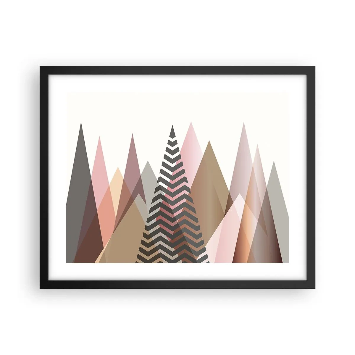Affiche dans un cadre noir - Poster - Vue pyramidale - 50x40 cm