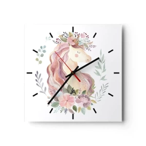 Horloge murale - Pendule murale - Invitation au monde des contes de fées - 40x40 cm