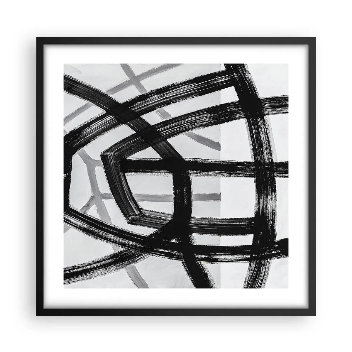 Affiche dans un cadre noir - Poster - Profondeur du bâtiment - 50x50 cm