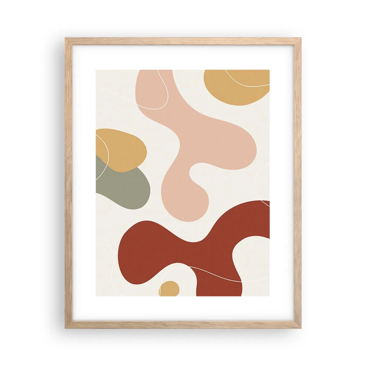Affiche dans un chêne clair - Poster - Entrelac - 40x50 cm