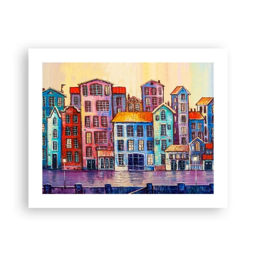 Affiche - Poster - Une ville comme dans un conte de fées - 50x40 cm