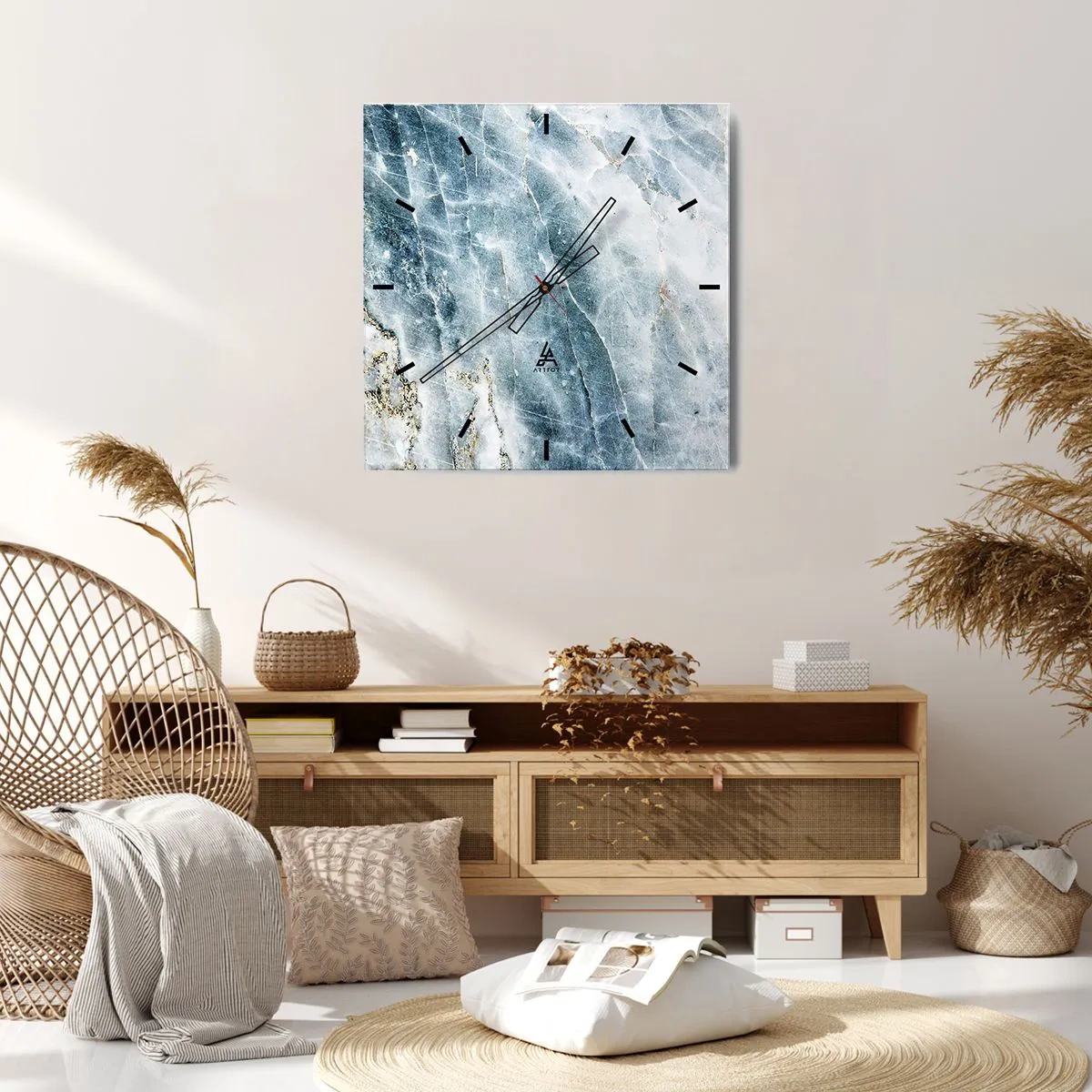 Horloge murale - Pendule murale - Monde de glace - 30x30 cm