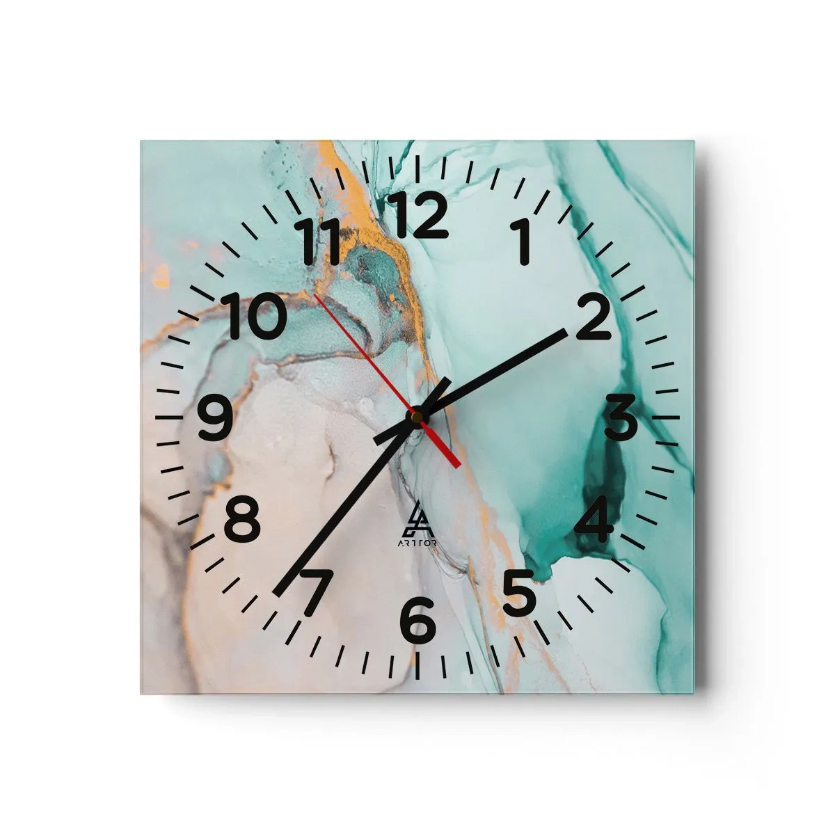 Horloge murale - Pendule murale - Danse des formes et des couleurs - 30x30 cm