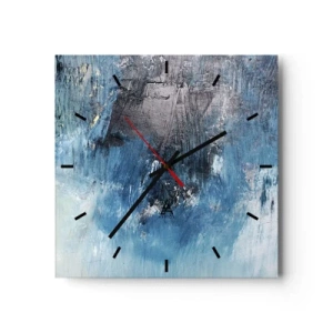 Horloge murale - Pendule murale - Rhapsodie en bleu - 40x40 cm
