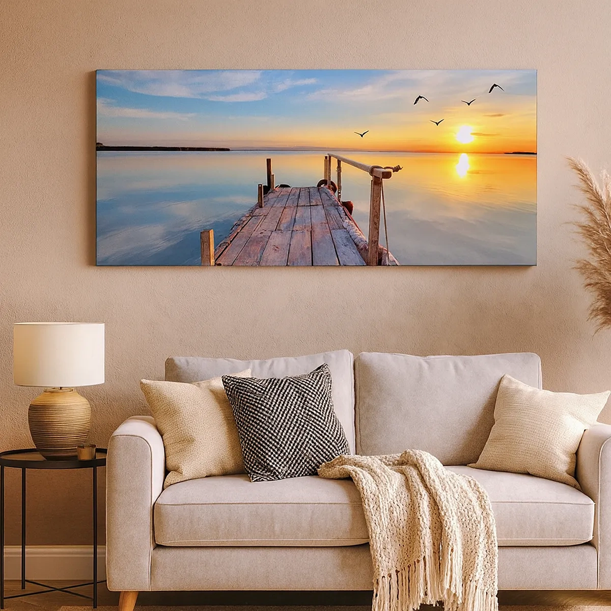 Impression sur toile - Image sur toile - Marcher droit vers le soleil - 30x30 cm