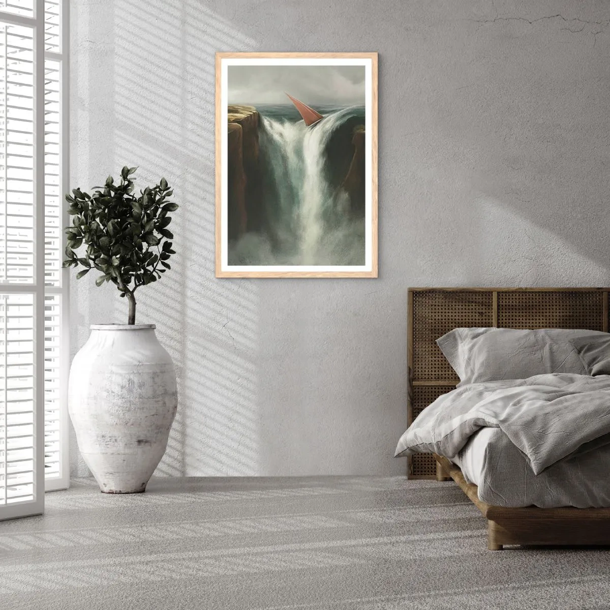 Affiche dans un chêne clair - Poster - Un avertissement de la vie - 30x40 cm