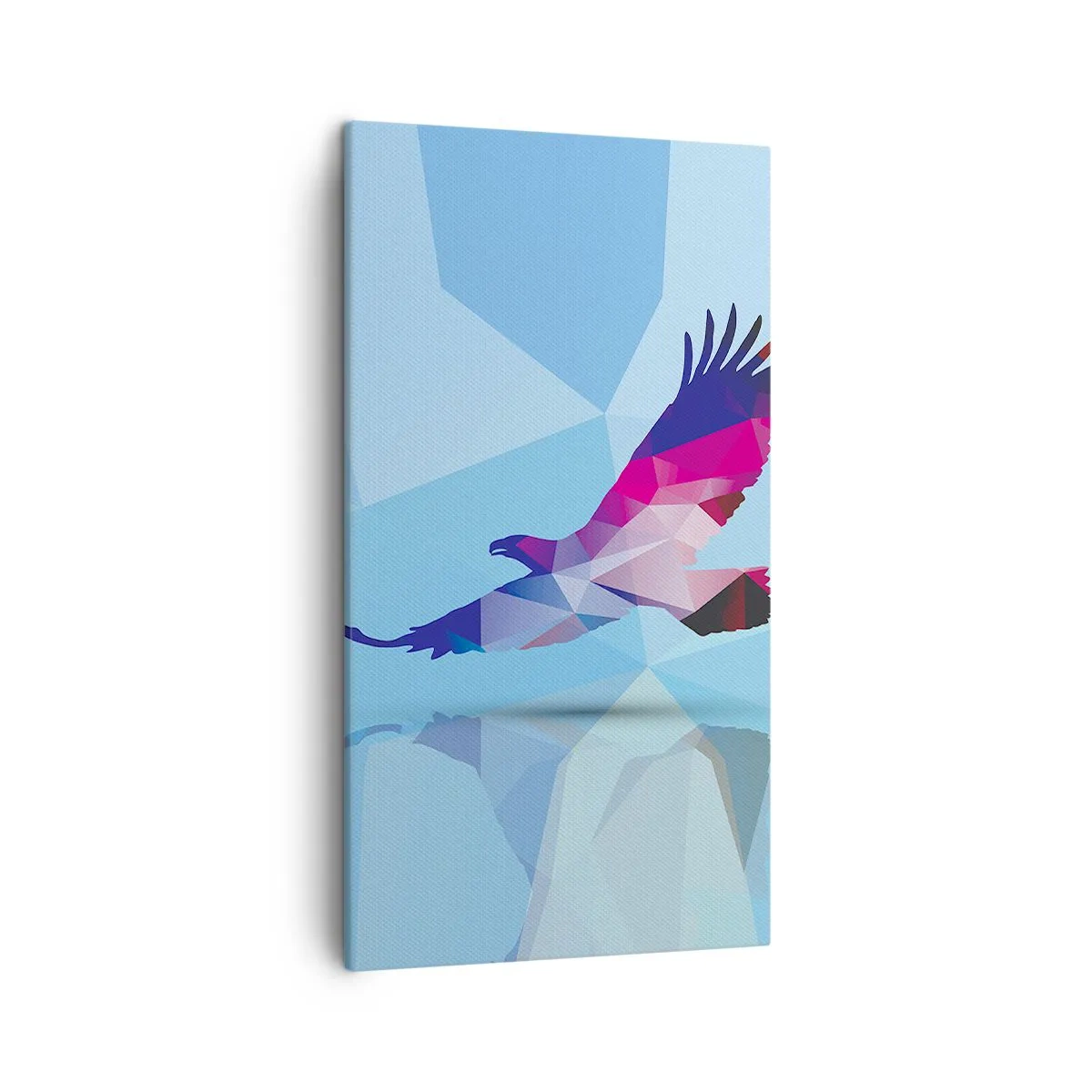 Impression sur toile - Image sur toile - Aigle en cristal lilas - 45x80 cm
