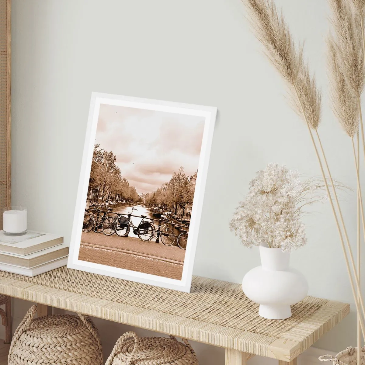 Affiche dans un cadre blanc - Poster - Ambiance hollandaise - 30x40 cm