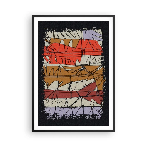 Affiche dans un cadre noir - Poster - Composition spontanée - 70x100 cm