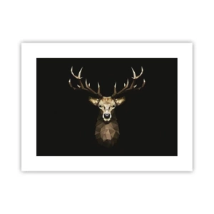 Affiche - Poster - Cerf cubique - 40x30 cm