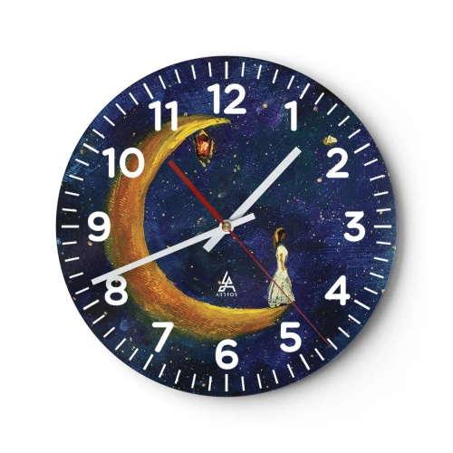 Horloge murale - Pendule murale - Appel du monde - 40x40 cm