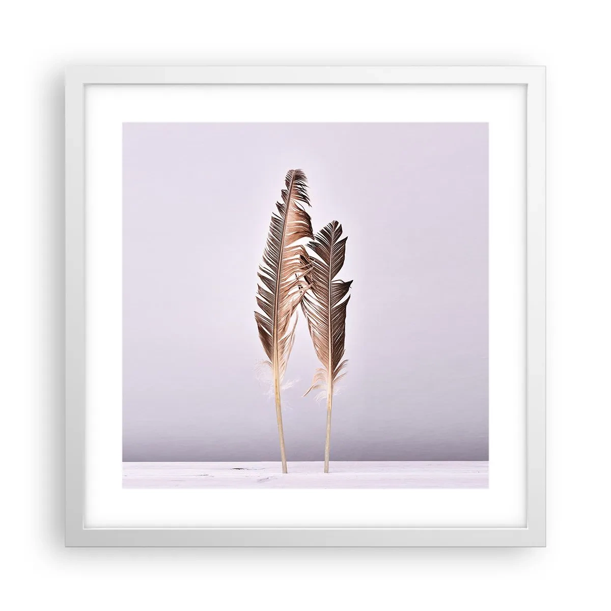 Affiche dans un cadre blanc - Poster - Face au néant - 40x40 cm