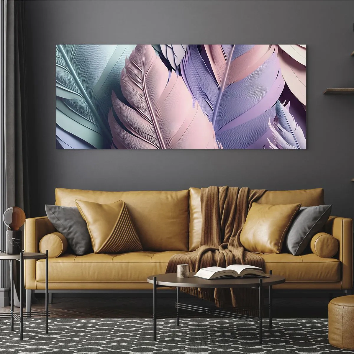 Impression sur verre - Image sur verre - Oiseau chic - 100x40 cm