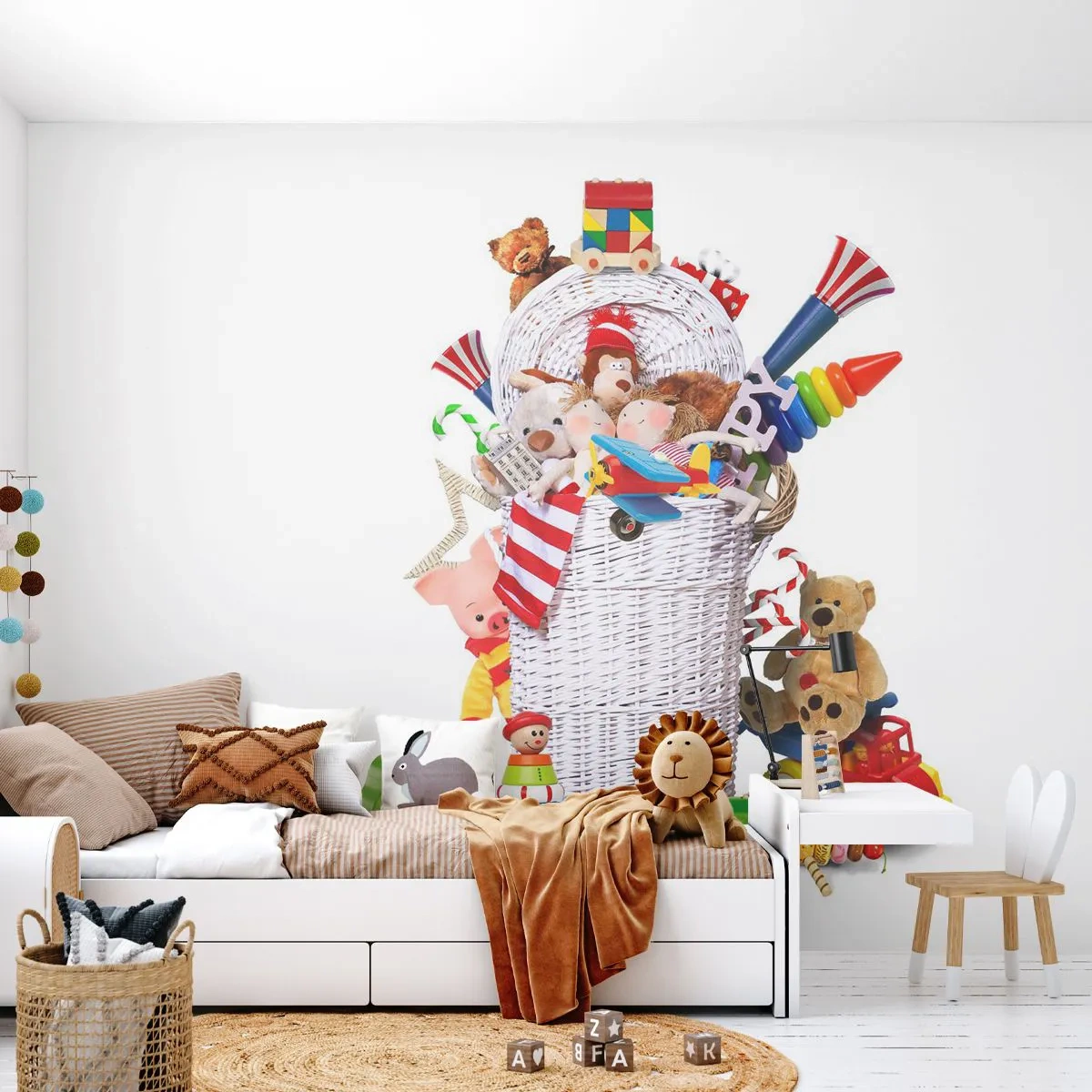 Papier Peint Autocollant Deluxe Sticker - Trésors des tout-petits - Jouets, Pour les enfants, La Chambre des enfants - 150x105 cm