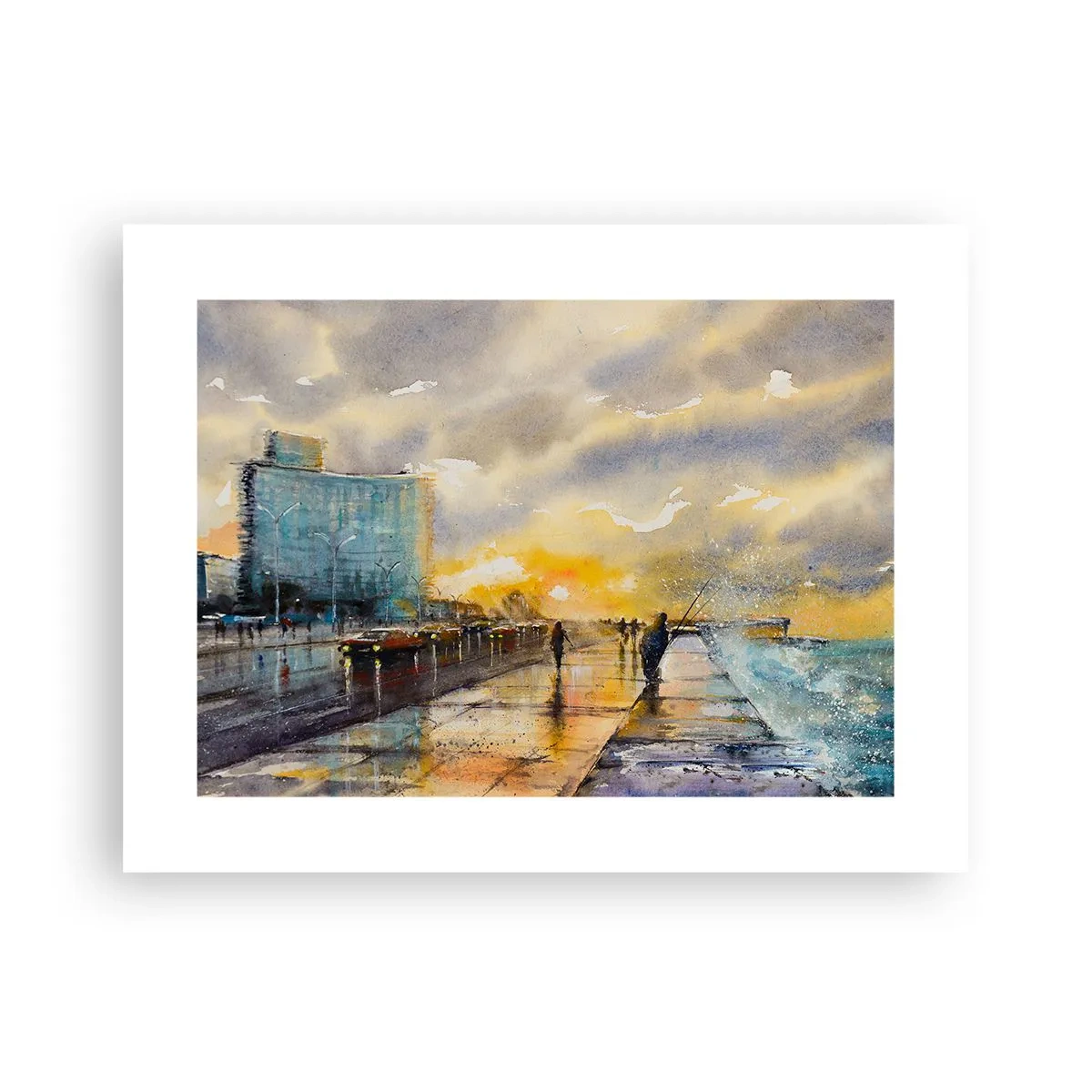 Affiche - Poster - La vie sur le rivage - 40x30 cm