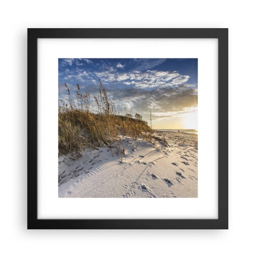 Affiche dans un cadre noir - Poster - Invitation à la ballade - 30x30 cm