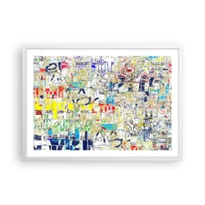 Affiche dans un cadre blanc - Poster - Ca fait juste plaisir aux yeux - 70x50 cm