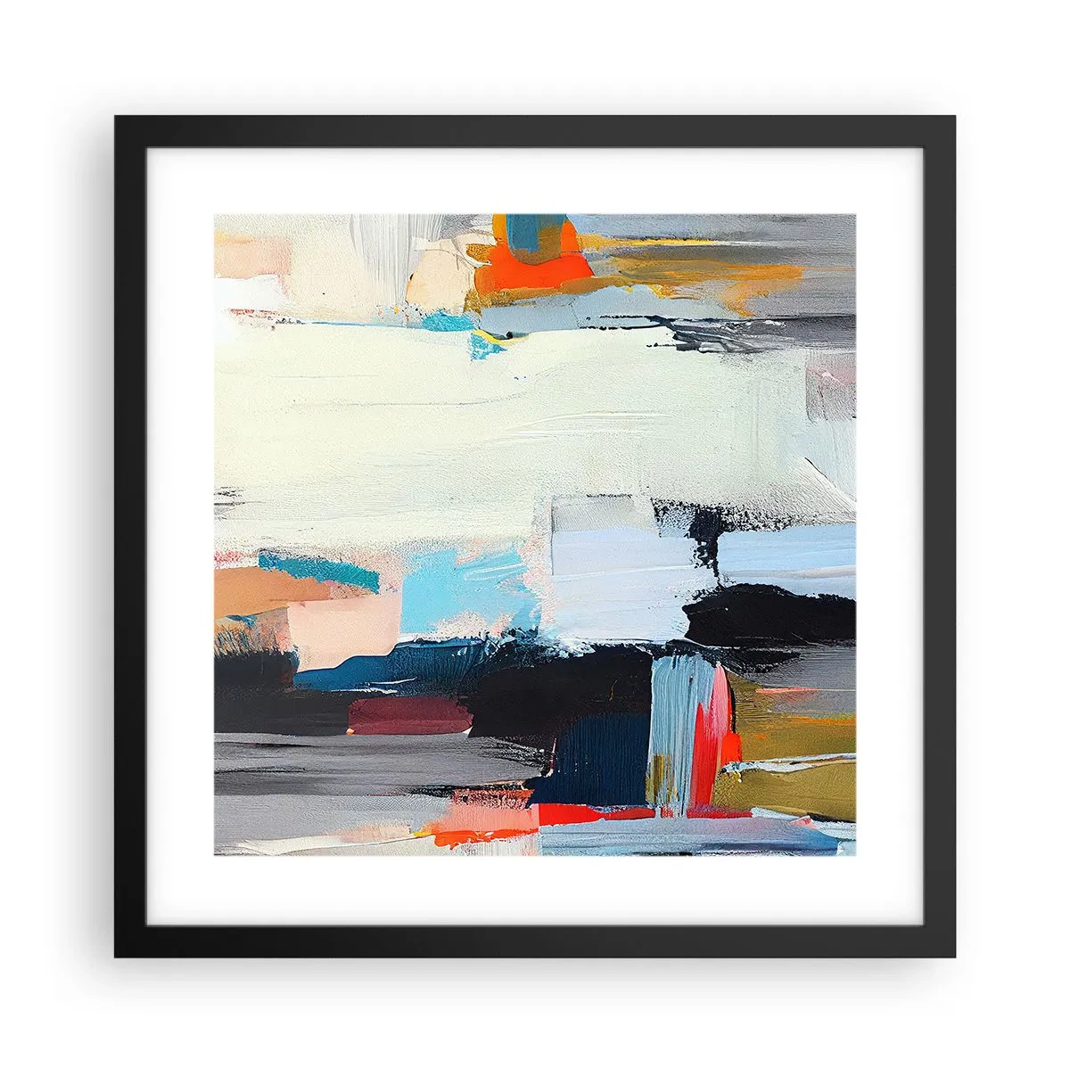 Affiche dans un cadre noir - Poster - Y a-t-il une méthode ? - 40x40 cm