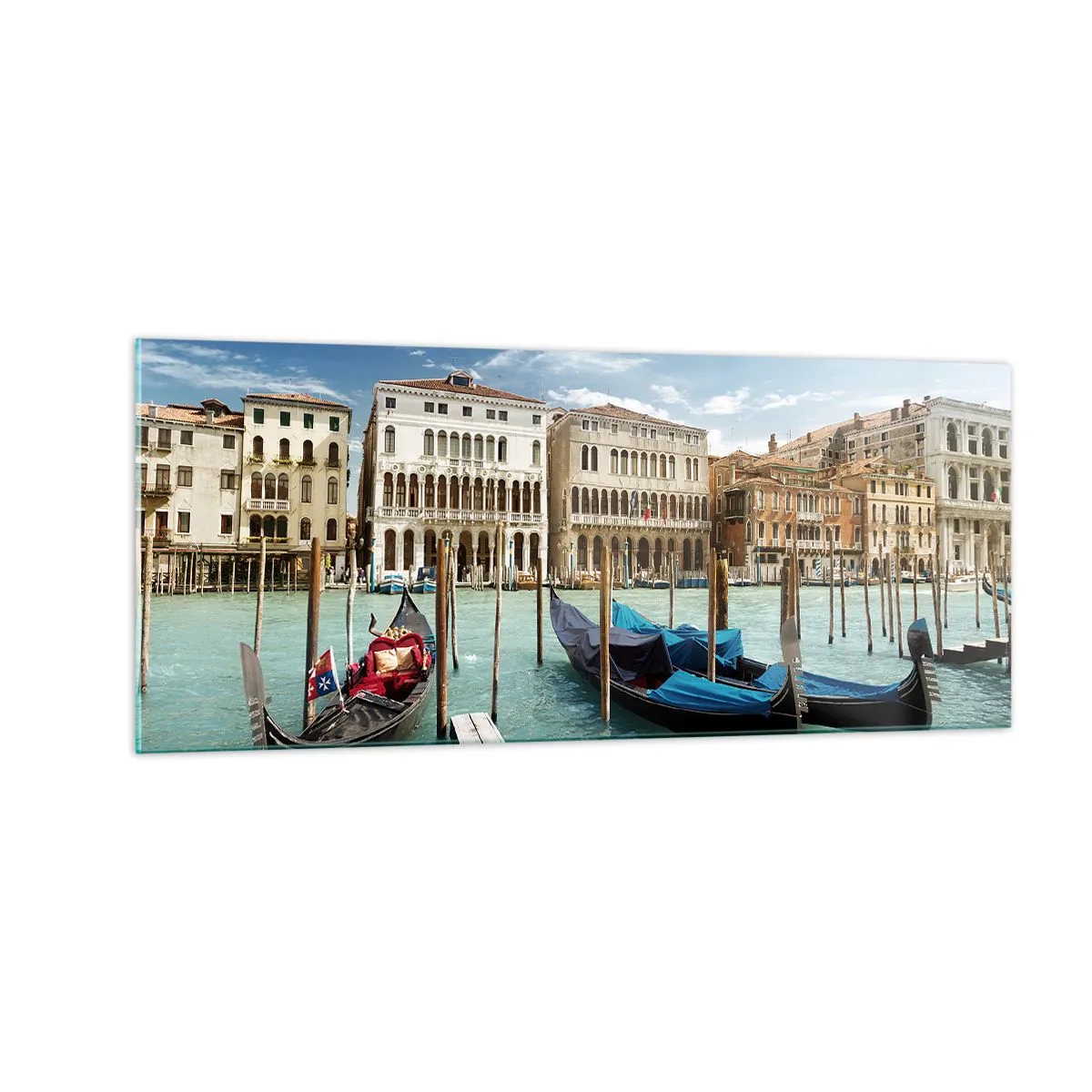 Impression sur verre - Image sur verre - Palace bleu ciel - 100x40 cm