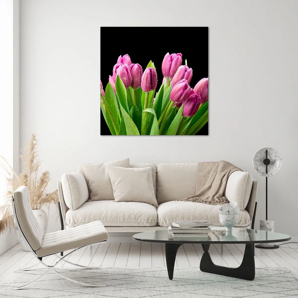 Impression sur verre - Image sur verre - Joie printanière des lilas - 70x70 cm