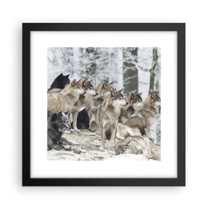 Affiche dans un cadre noir - Poster - Famille et amis - 30x30 cm