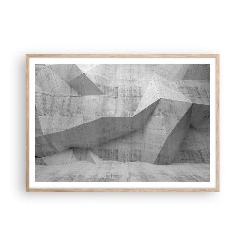 Affiche dans un chêne clair - Poster - Un vrai challenge - 100x70 cm