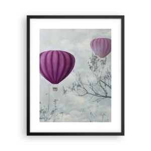 Affiche dans un cadre noir - Poster - Comme des navires dans le ciel - 40x50 cm