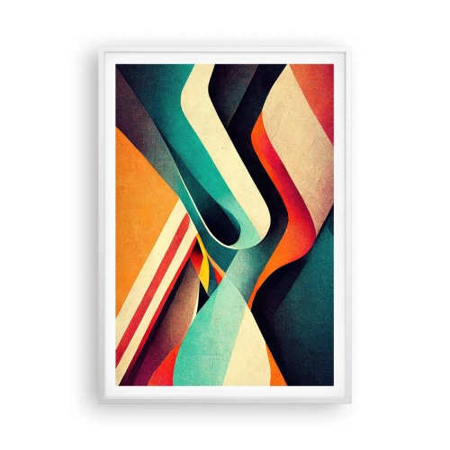 Affiche dans un cadre blanc - Poster - Composition intense - 70x100 cm