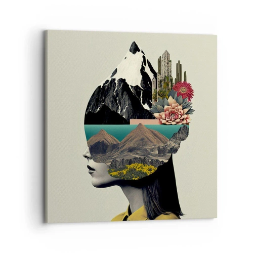 Impression sur toile - Image sur toile - La femme – toujours un mystère - 70x70 cm