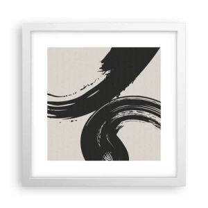 Affiche dans un cadre blanc - Poster - Balayage circulaire - 30x30 cm