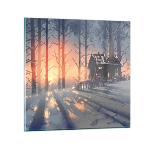 Impression sur verre - Image sur verre - Seul le soleil regarde ici - 60x60 cm