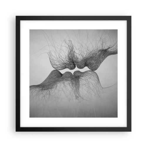 Affiche dans un cadre noir - Poster - La bise du vent - 40x40 cm