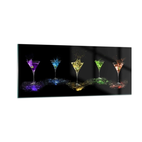 Impression sur verre - Image sur verre - Couleurs de joie en verre de cristal - 100x40 cm