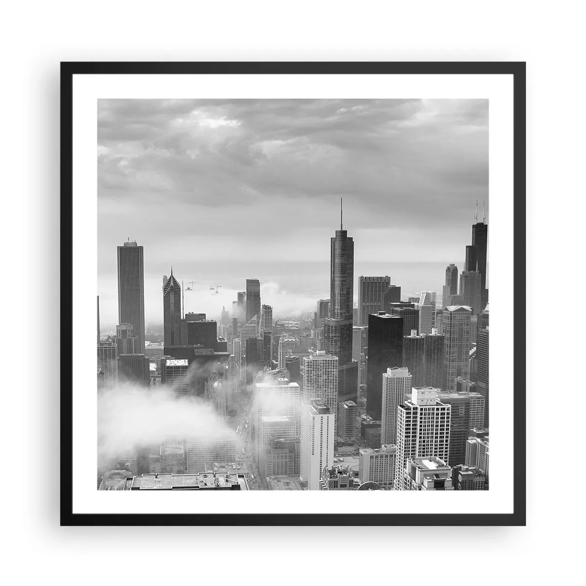 Affiche dans un cadre noir - Poster - Paysage américain - 60x60 cm